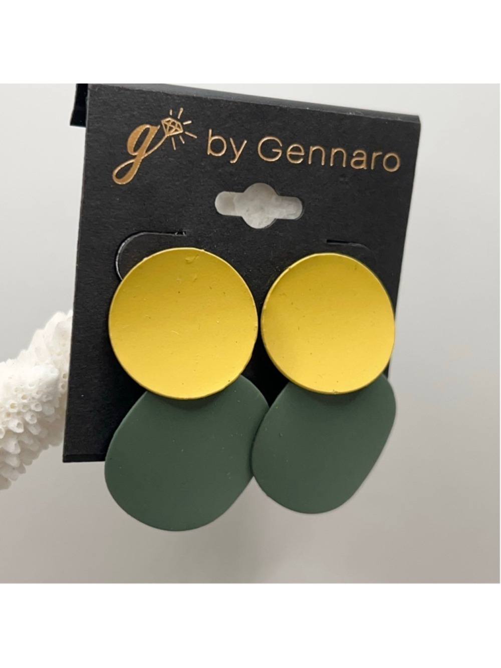 Gennaro yellow and green dangle earrings